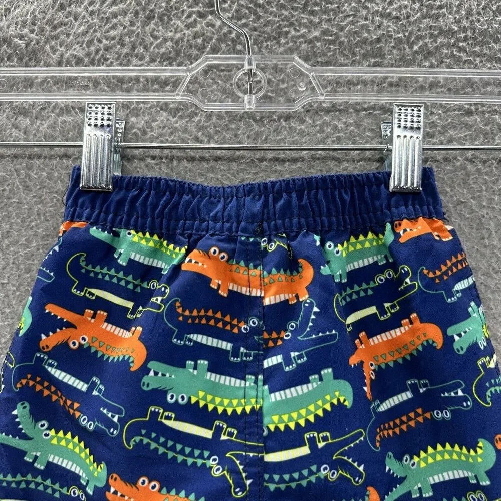 Quad‎ Seven Swim Trunks Baby Boys 24 Months Blue Alligator Swim Shorts Size 24M